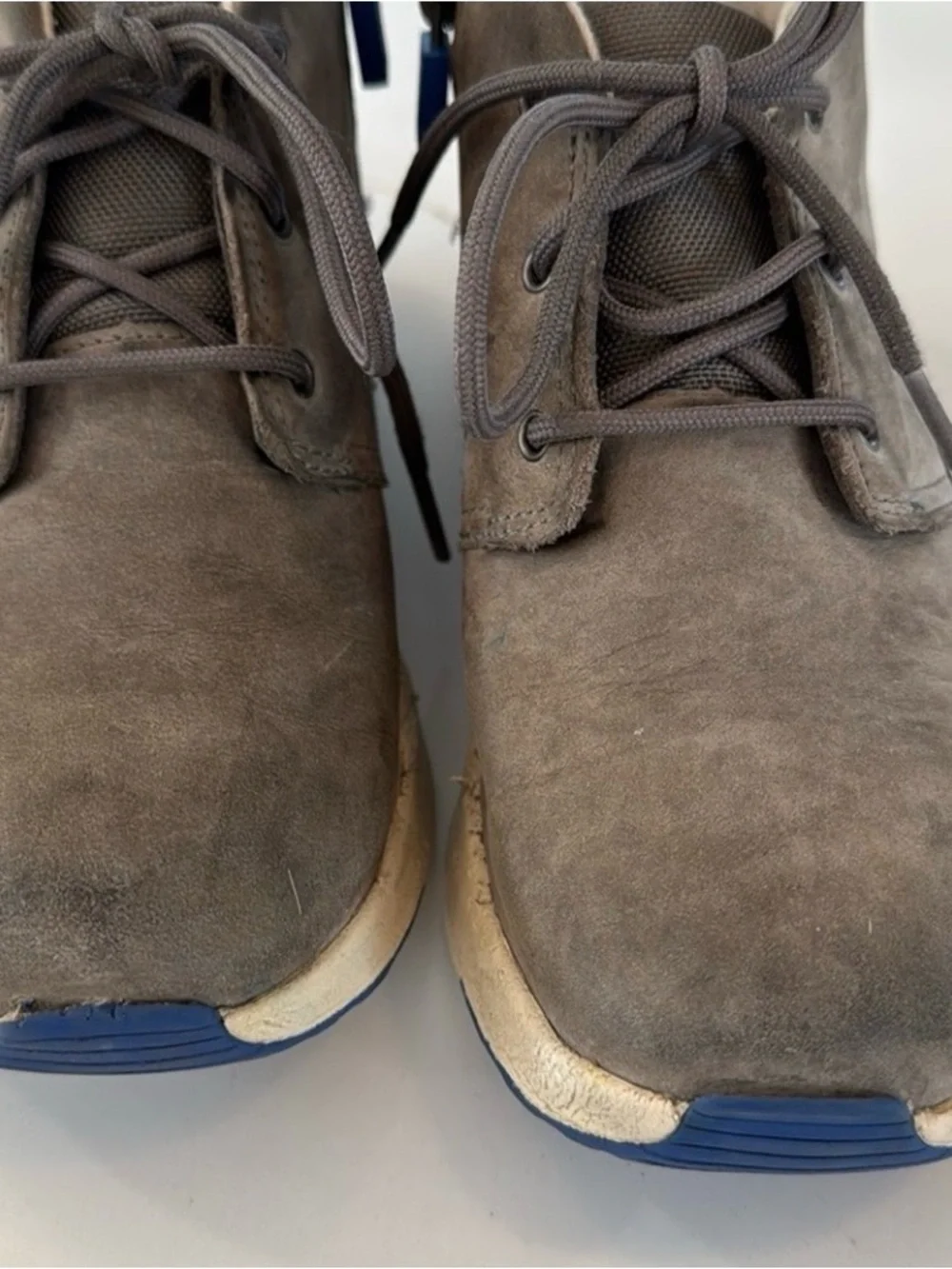 UGG Kids Gray Canoe III Weather Boot with Blue Outsole Accents